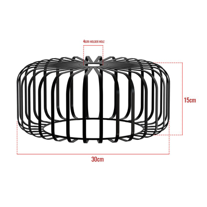 Bar Cage Drum Lamp Shade 18 cm – Black or Rose Gold, Easy Fit - photo 7
