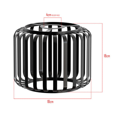 Bar Cage Drum Lamp Shade 18 cm – Black or Rose Gold, Easy Fit - photo 8