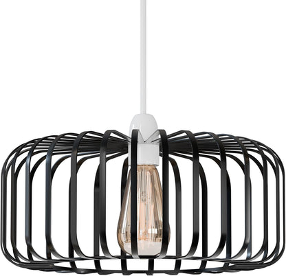 Bar Cage Drum Lamp Shade 18 cm – Black or Rose Gold, Easy Fit - photo 11