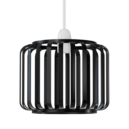 Bar Cage Drum Lamp Shade 18 cm – Black or Rose Gold, Easy Fit - photo 12