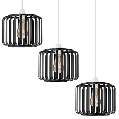 Bar Cage Drum Lamp Shade 18 cm – Black or Rose Gold, Easy Fit - photo 13