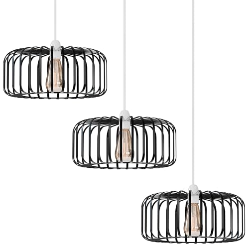 Bar Cage Drum Lamp Shade 18 cm – Black or Rose Gold, Easy Fit - photo 15