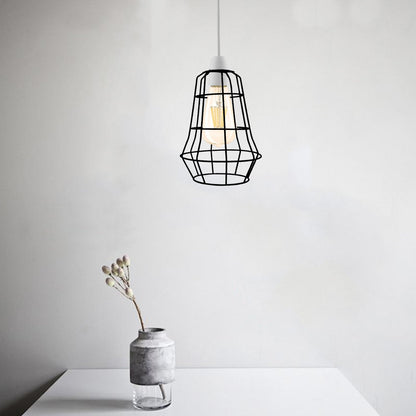 Bell Wire Cage Lamp Shade – Easy Fit, Black or Brushed Brass - photo 2
