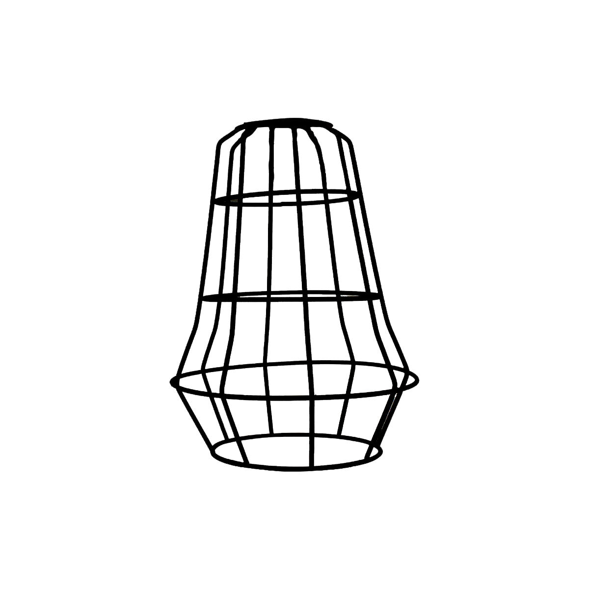 Bell Wire Cage Lamp Shade – Easy Fit, Black or Brushed Brass - Standard, Brushed Brass