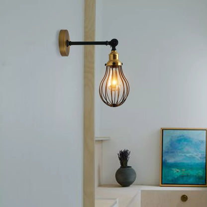 Pear Wire Cage Lamp Shade – Black or Brushed Copper, Easy Fit - photo 3