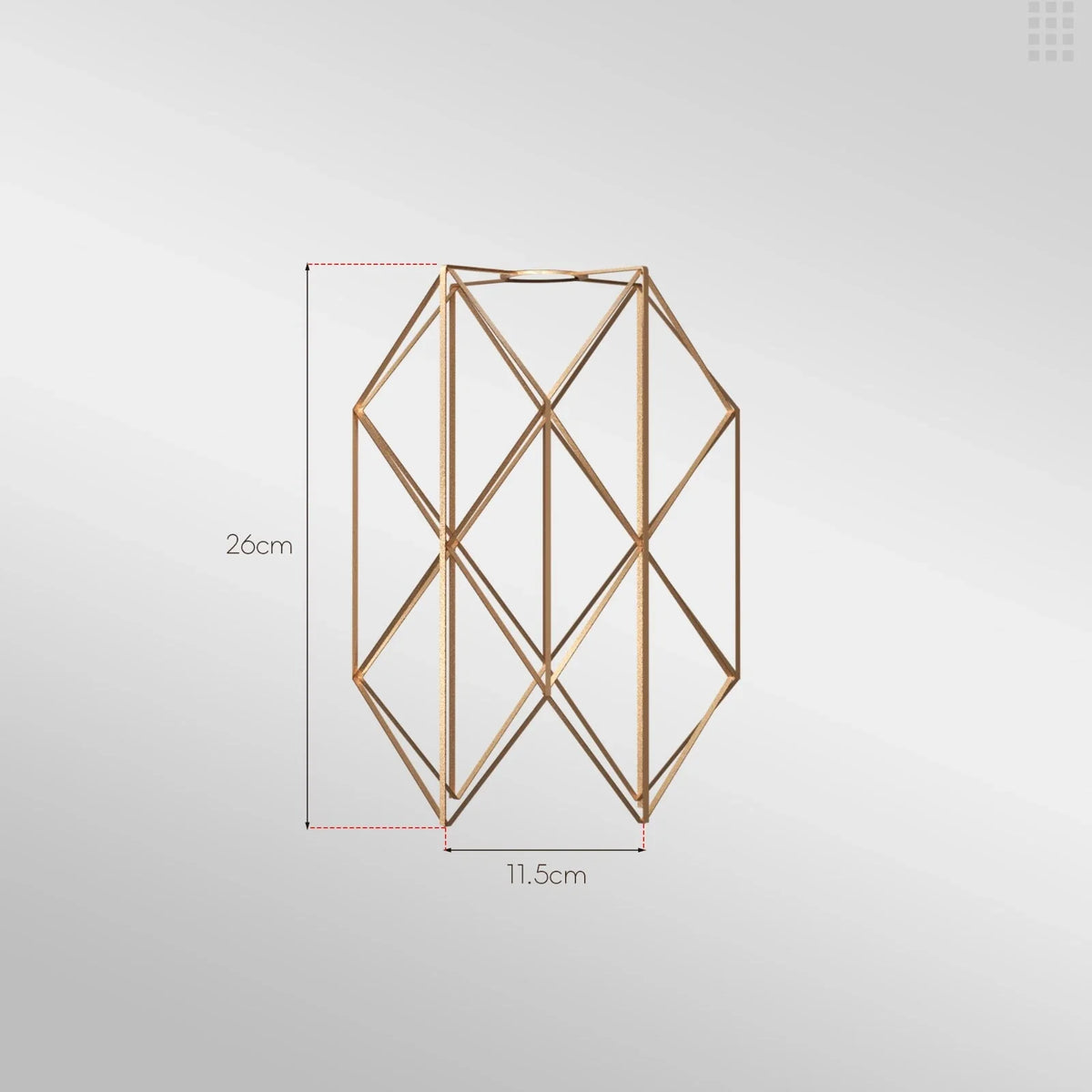 Hexagon Wire Cage Lamp Shade – Black or Copper, Easy Fit - photo 3