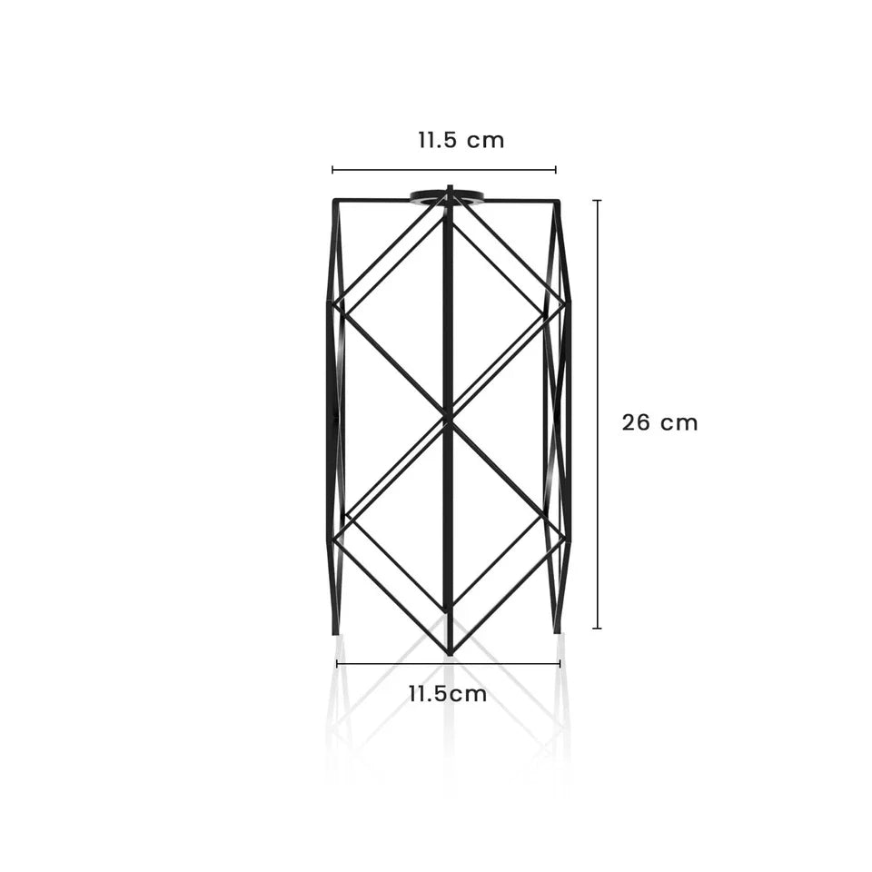 Hexagon Wire Cage Lamp Shade – Black or Copper, Easy Fit - photo 4