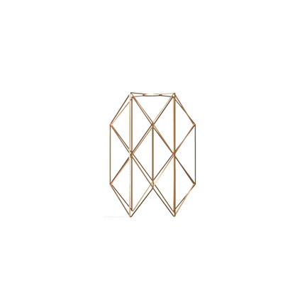 Hexagon Wire Cage Lamp Shade – Black or Copper, Easy Fit - Single, Copper, Shade Only