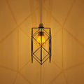 Hexagon Wire Cage Lamp Shade – Black or Copper, Easy Fit
