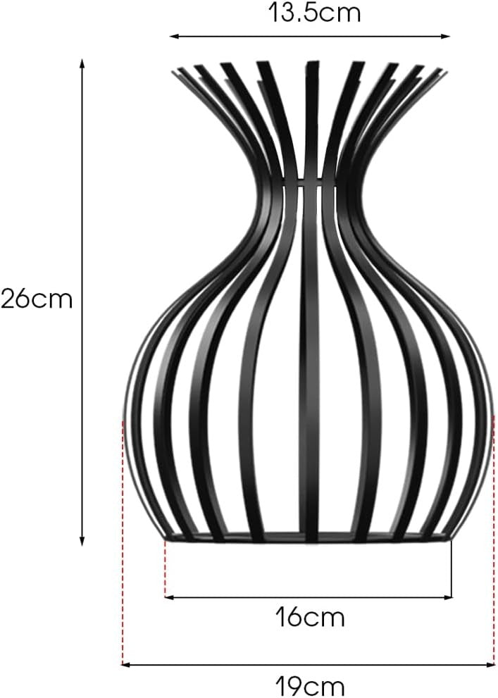 Vase Slatted Cage Lamp Shade – Black or Copper, Easy Fit - photo 2