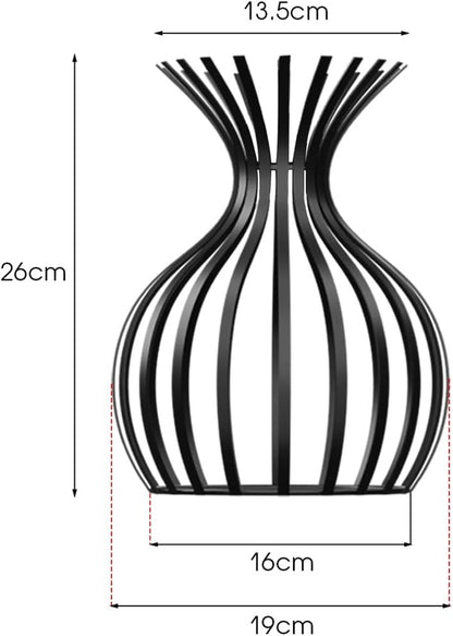 Vase Slatted Cage Lamp Shade – Black or Copper, Easy Fit - photo 2