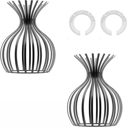 Vase Slatted Cage Lamp Shade – Black or Copper, Easy Fit - photo 5