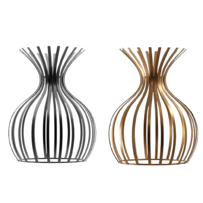 Vase Slatted Cage Lamp Shade – Black or Copper, Easy Fit