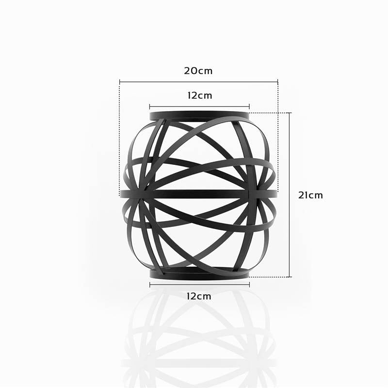 Banded Globe Cage Lamp Shade – Black or Copper, Easy Fit - photo 2