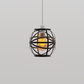 Banded Globe Cage Lamp Shade – Black or Copper, Easy Fit