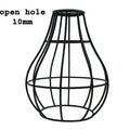 Teardrop Wire Cage Lamp Shade 15 x 20 cm – Black, Easy Fit - with Reducer Ring, Black, Single