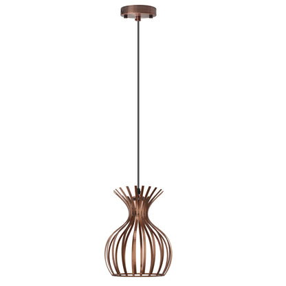 Industrial Cage Pendant Light – E27, Many Cage Styles & Finishes - Copper, Cage Copper, Without Bulb