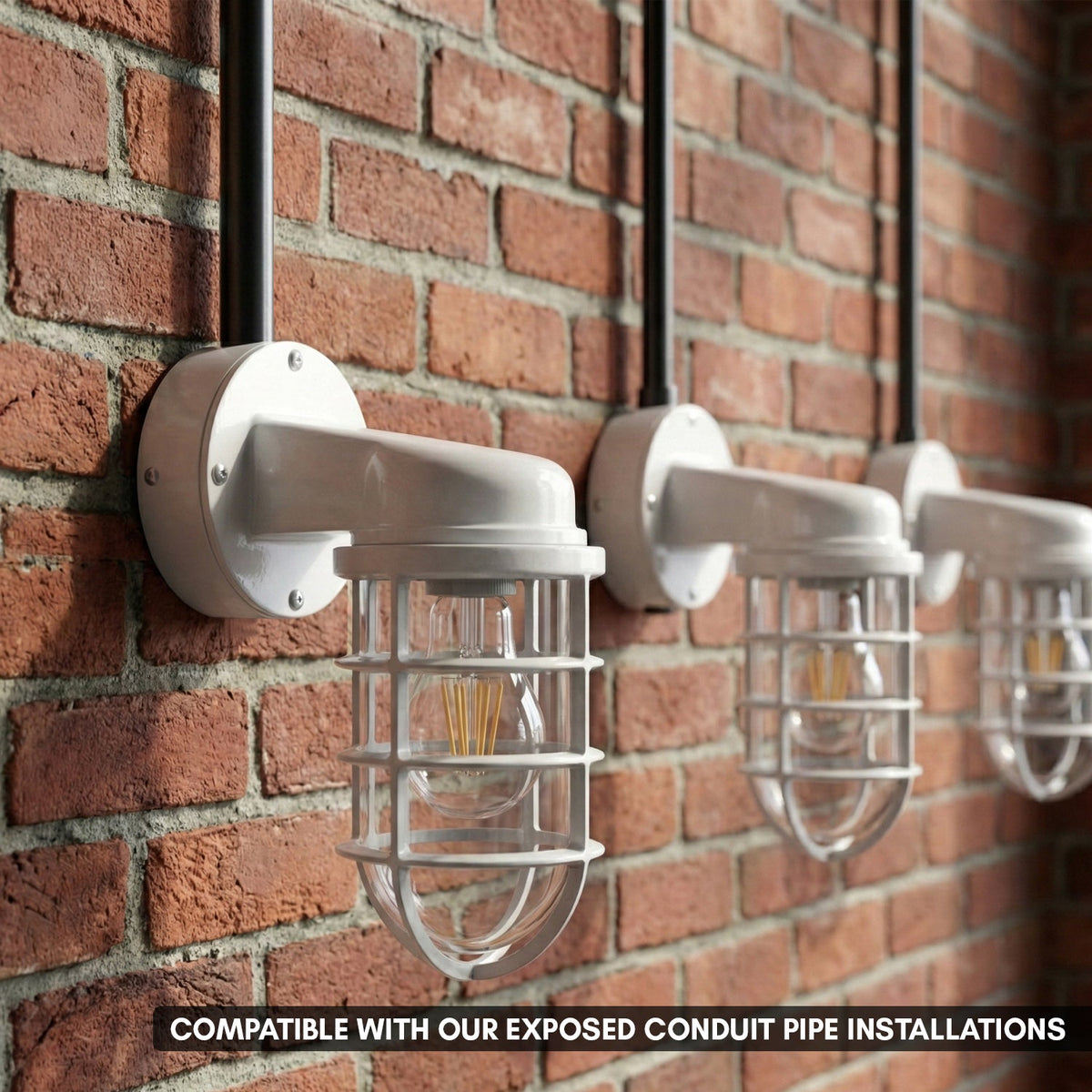 Nautical Cage Wall Light – 7 Colours, E27, Conduit Ready - photo 14