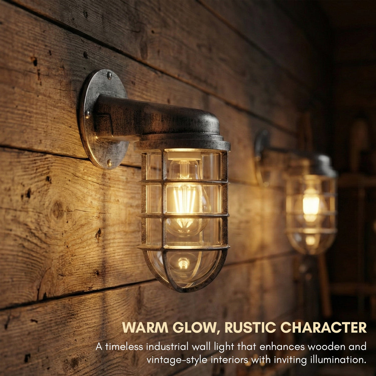 Nautical Cage Wall Light – 7 Colours, E27, Conduit Ready - photo 15