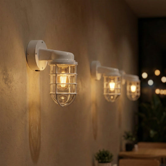 Nautical Cage Wall Light – 7 Colours, E27, Conduit Ready - photo 2