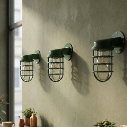 Nautical Cage Wall Light – 7 Colours, E27, Conduit Ready - photo 6