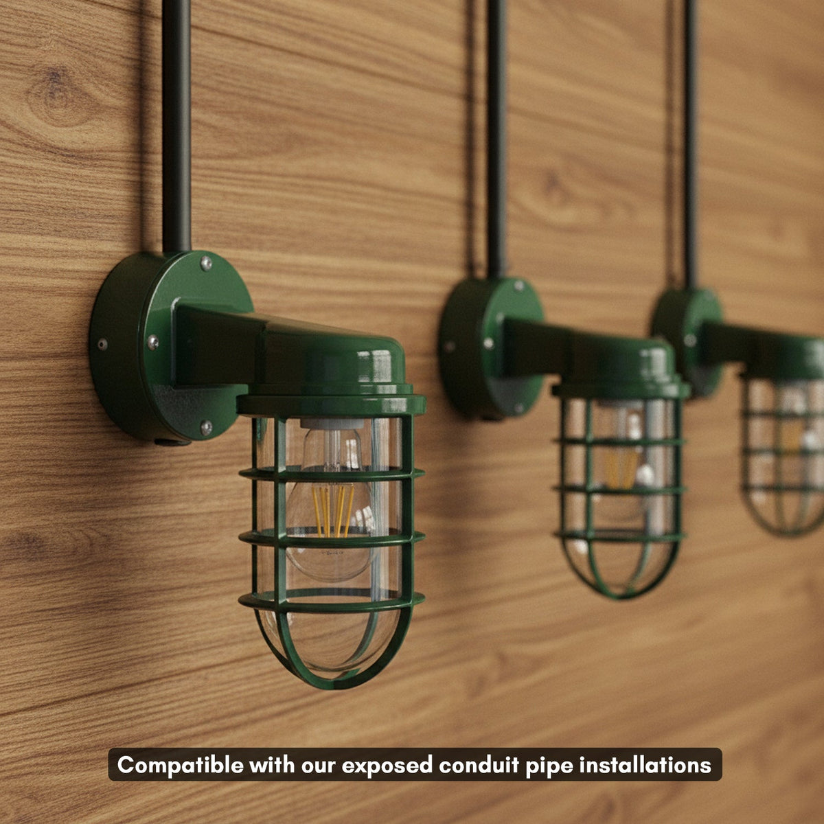 Nautical Cage Wall Light – 7 Colours, E27, Conduit Ready - photo 8
