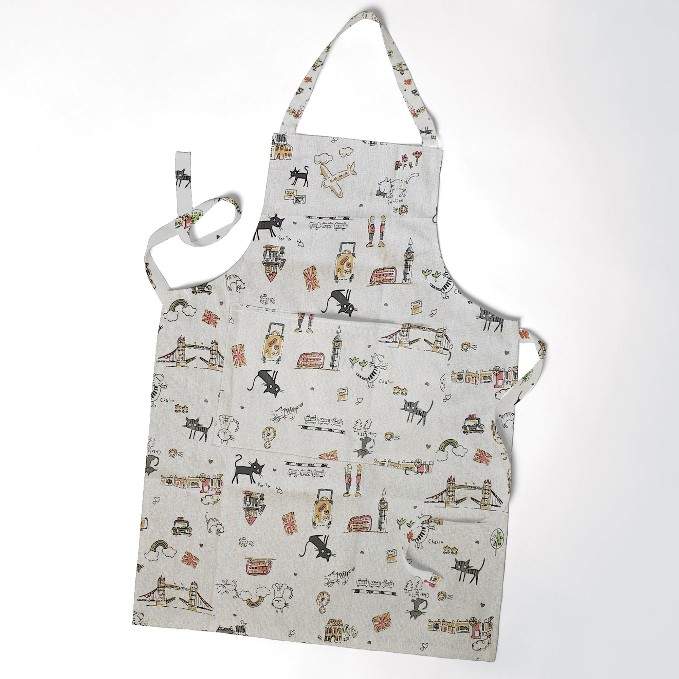 Patterned apron on a white background