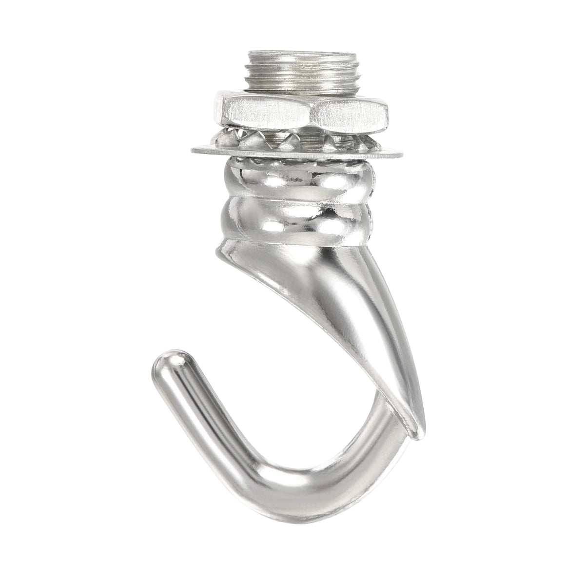 Ceiling Hook with M10 Thread – Open Hook, 8 Finishes - Chrome, Standard, Single