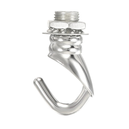 Ceiling Hook with M10 Thread – Open Hook, 8 Finishes - Chrome, Standard, Single