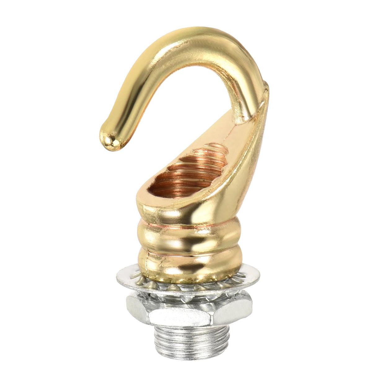 Ceiling Hook with M10 Thread – Open Hook, 8 Finishes - French Gold, Standard, Single