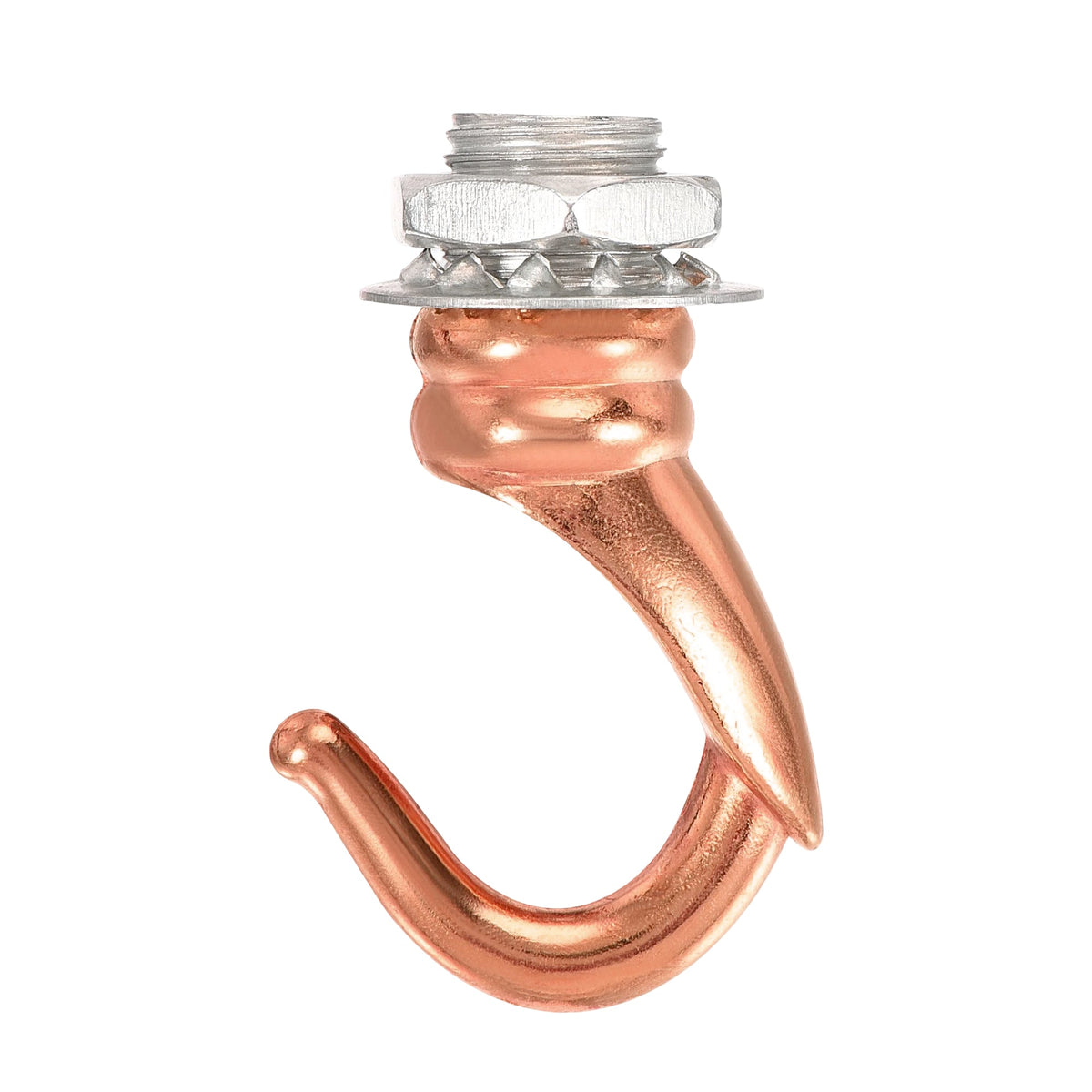 Ceiling Hook with M10 Thread – Open Hook, 8 Finishes - Rose Gold, Standard, Single