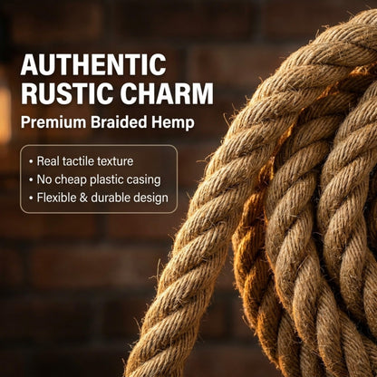 3-Head Hemp Rope Pendant – Knotted Ropes, 50 cm Bar, 100 cm Drop - photo 10