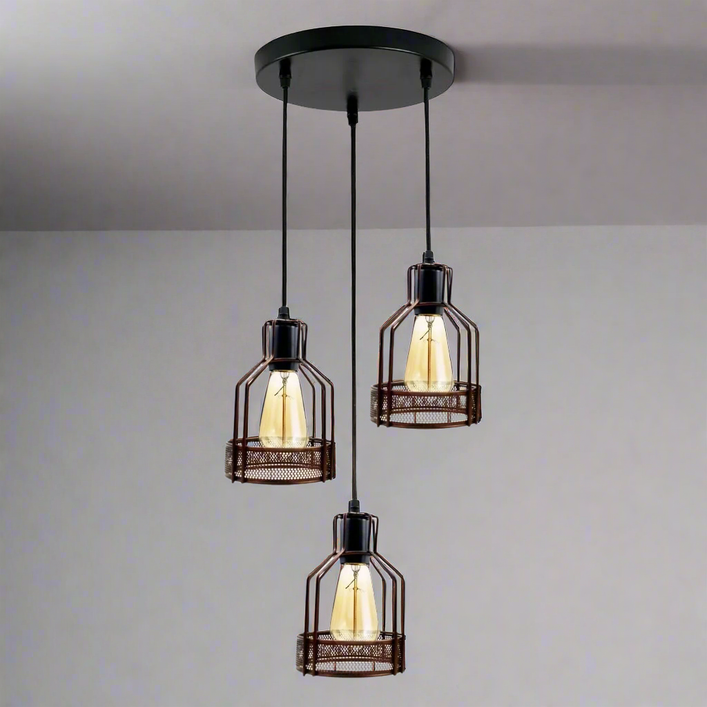3-Light Cage Pendant – Bird, Triangle, Balloon, Woven or Crystal - photo 11