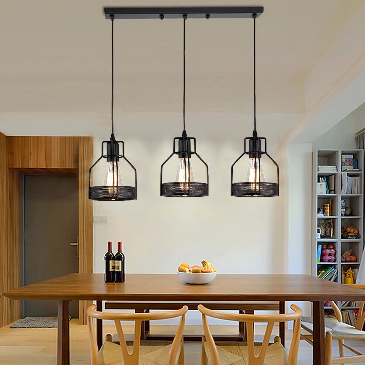 3-Light Cage Pendant – Bird, Triangle, Balloon, Woven or Crystal - photo 6