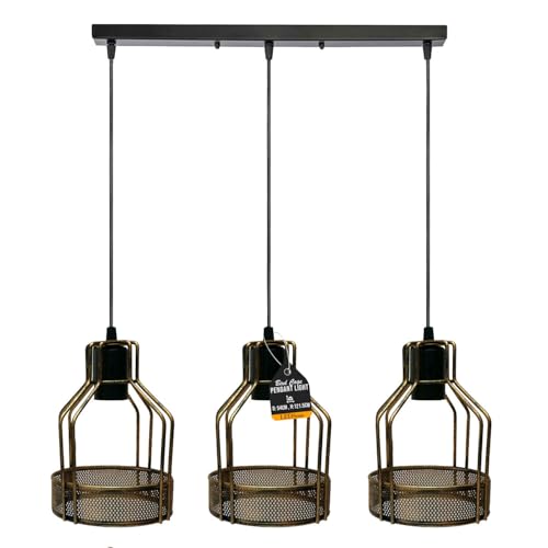 3-Light Cage Pendant – Bird, Triangle, Balloon, Woven or Crystal - Black, Bird Cage Brushed Copper 500 mm Rose, Without Bulb