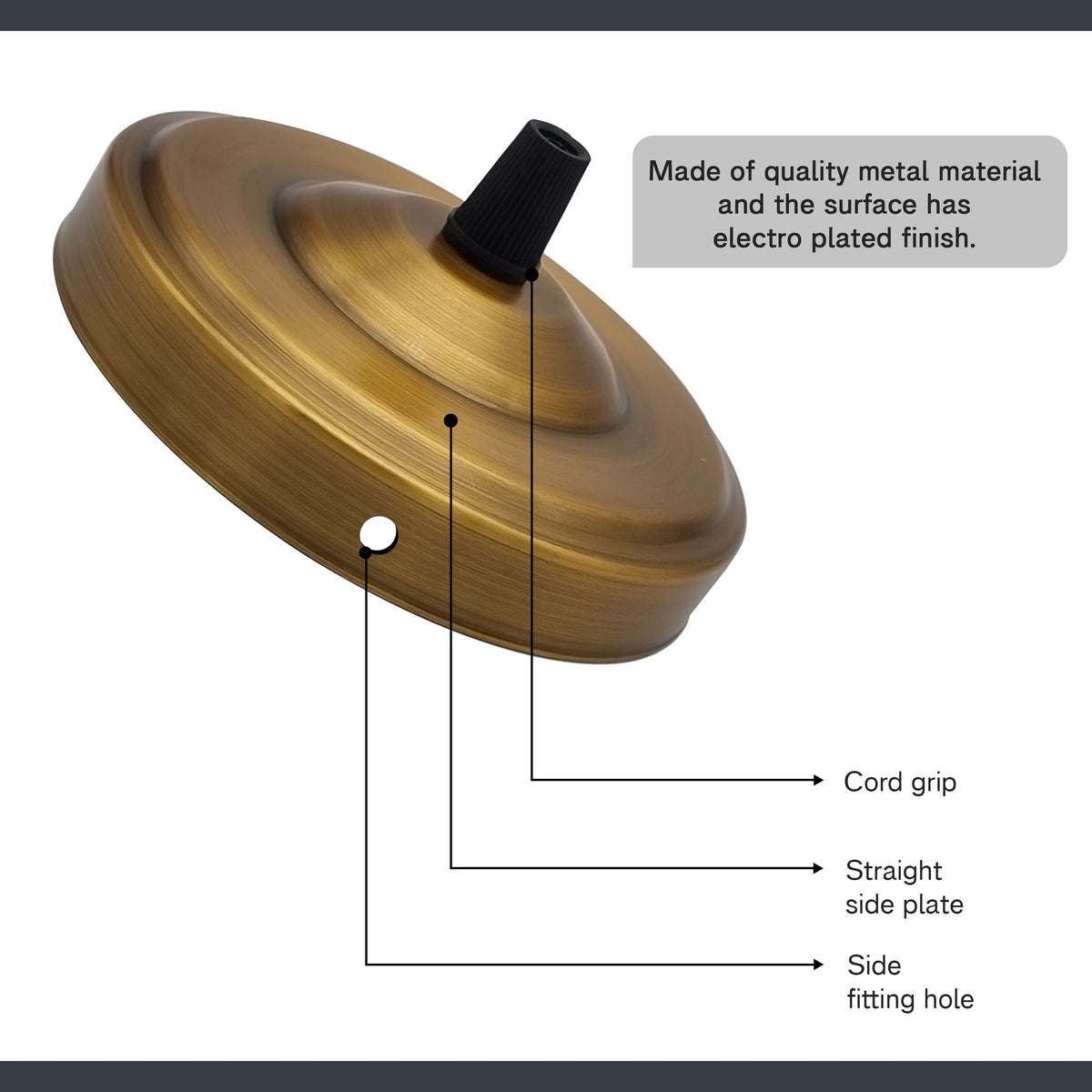 Side Fit Ceiling Roses – 100, 108 & 120 mm, 1 to 7 Outlets, 9 Colours - photo 20