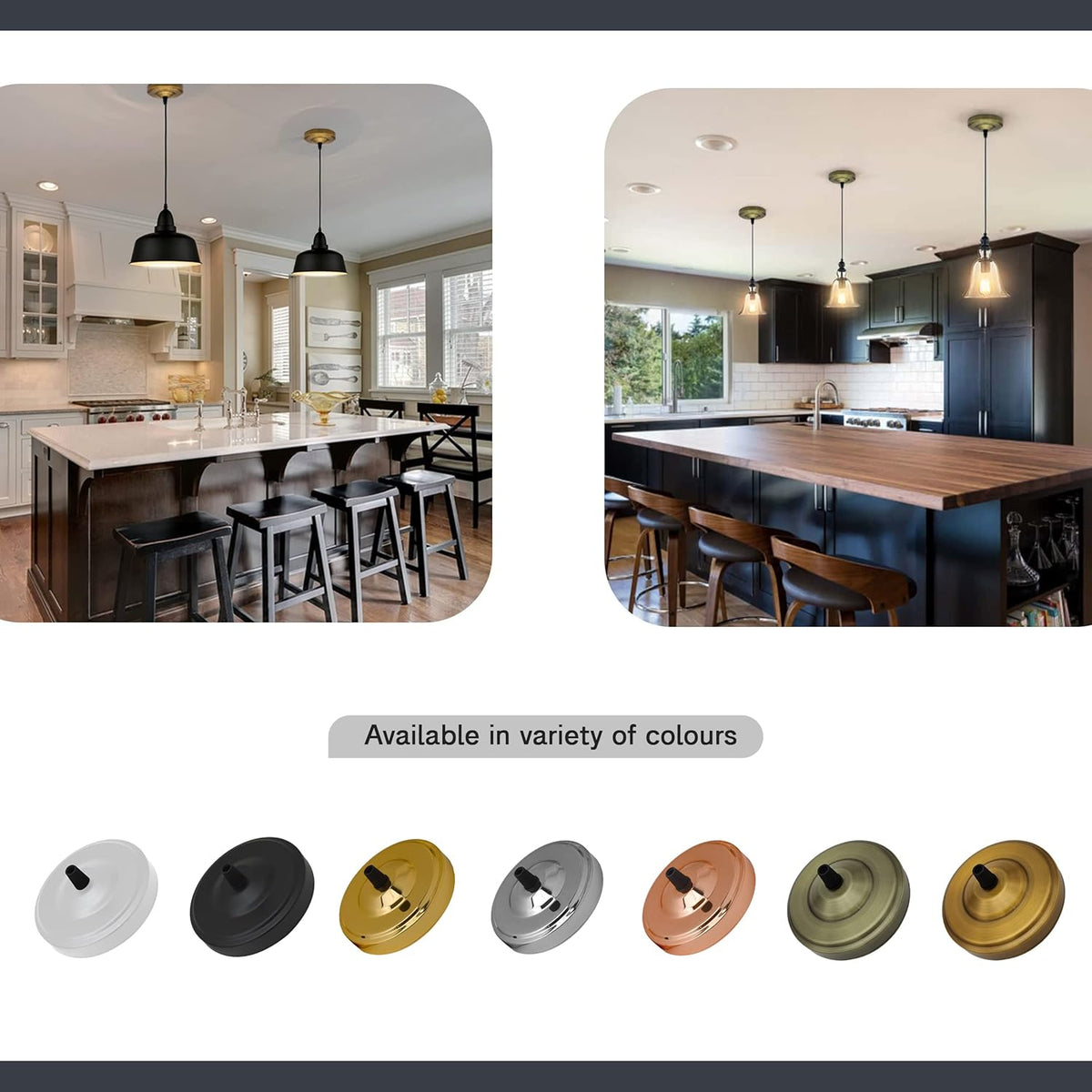 Side Fit Ceiling Roses – 100, 108 & 120 mm, 1 to 7 Outlets, 9 Colours - photo 22