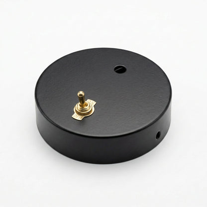 Side Fit Ceiling Roses – 100, 108 & 120 mm, 1 to 7 Outlets, 9 Colours - Black, 120 mm 2 Outlet with Switch, Single