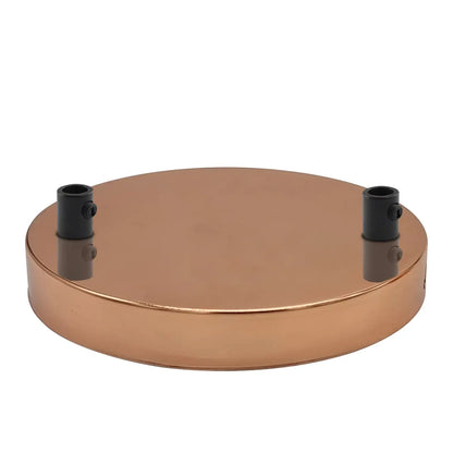 Side Fit Ceiling Roses – 100, 108 & 120 mm, 1 to 7 Outlets, 9 Colours - Rose Gold, 120 mm 2 Outlet, Single