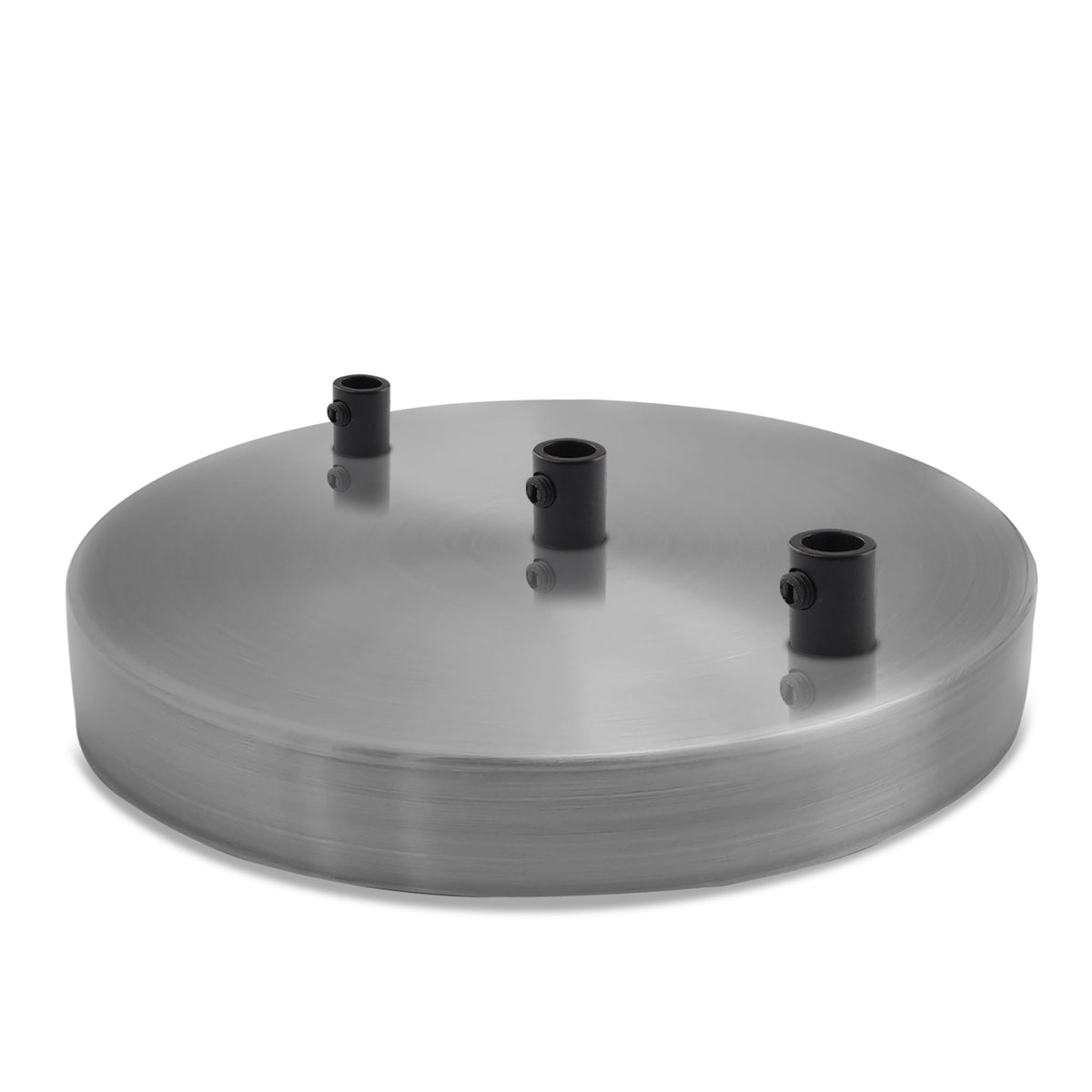 Side Fit Ceiling Roses – 100, 108 & 120 mm, 1 to 7 Outlets, 9 Colours - Satin Nickel, 120 mm 3 Outlet, Single