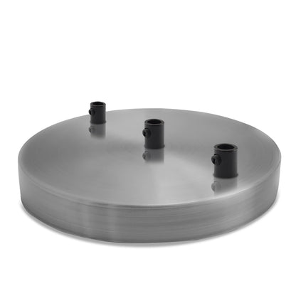Side Fit Ceiling Roses – 100, 108 & 120 mm, 1 to 7 Outlets, 9 Colours - Satin Nickel, 120 mm 3 Outlet, Single
