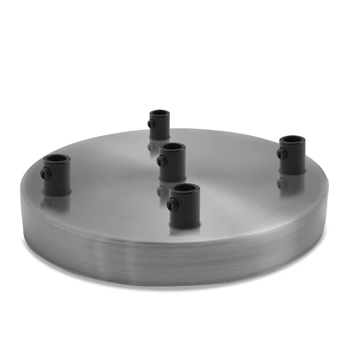 Side Fit Ceiling Roses – 100, 108 & 120 mm, 1 to 7 Outlets, 9 Colours - Satin Nickel, 120 mm 5 Outlet, Single