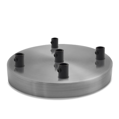 Side Fit Ceiling Roses – 100, 108 & 120 mm, 1 to 7 Outlets, 9 Colours - Satin Nickel, 120 mm 5 Outlet, Single