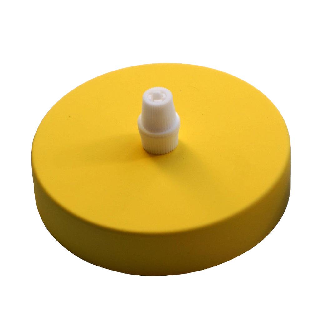 Side Fit Ceiling Roses – 100, 108 & 120 mm, 1 to 7 Outlets, 9 Colours - Yellow, 100 mm, Single