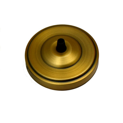 Side Fit Ceiling Roses – 100, 108 & 120 mm, 1 to 7 Outlets, 9 Colours - Yellow Brass, 108 mm, Single