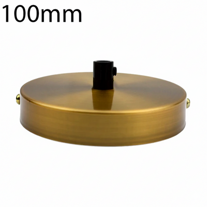 Side Fit Ceiling Roses – 100, 108 & 120 mm, 1 to 7 Outlets, 9 Colours - Yellow Brass, 100 mm, Single