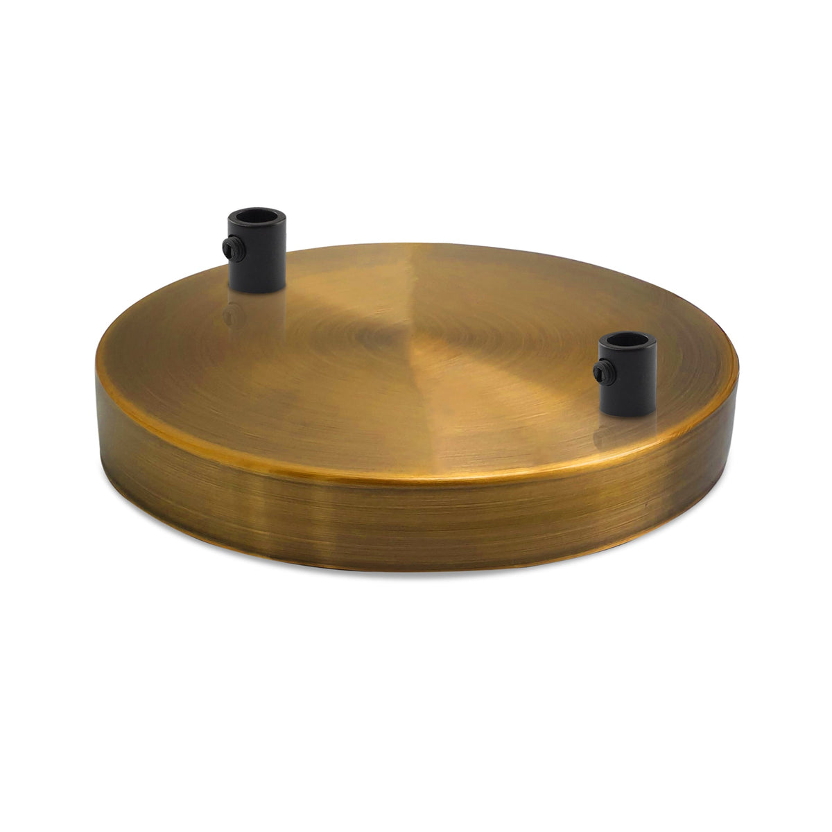 Side Fit Ceiling Roses – 100, 108 & 120 mm, 1 to 7 Outlets, 9 Colours - Yellow Brass, 120 mm 2 Outlet, Single