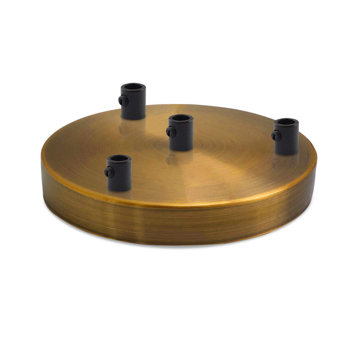 Side Fit Ceiling Roses – 100, 108 & 120 mm, 1 to 7 Outlets, 9 Colours - Yellow Brass, 120 mm 4 Outlet, Single
