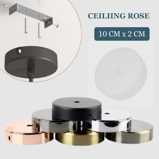 Side Fit Ceiling Rose 100 mm – Flat, Tiered or with Switch