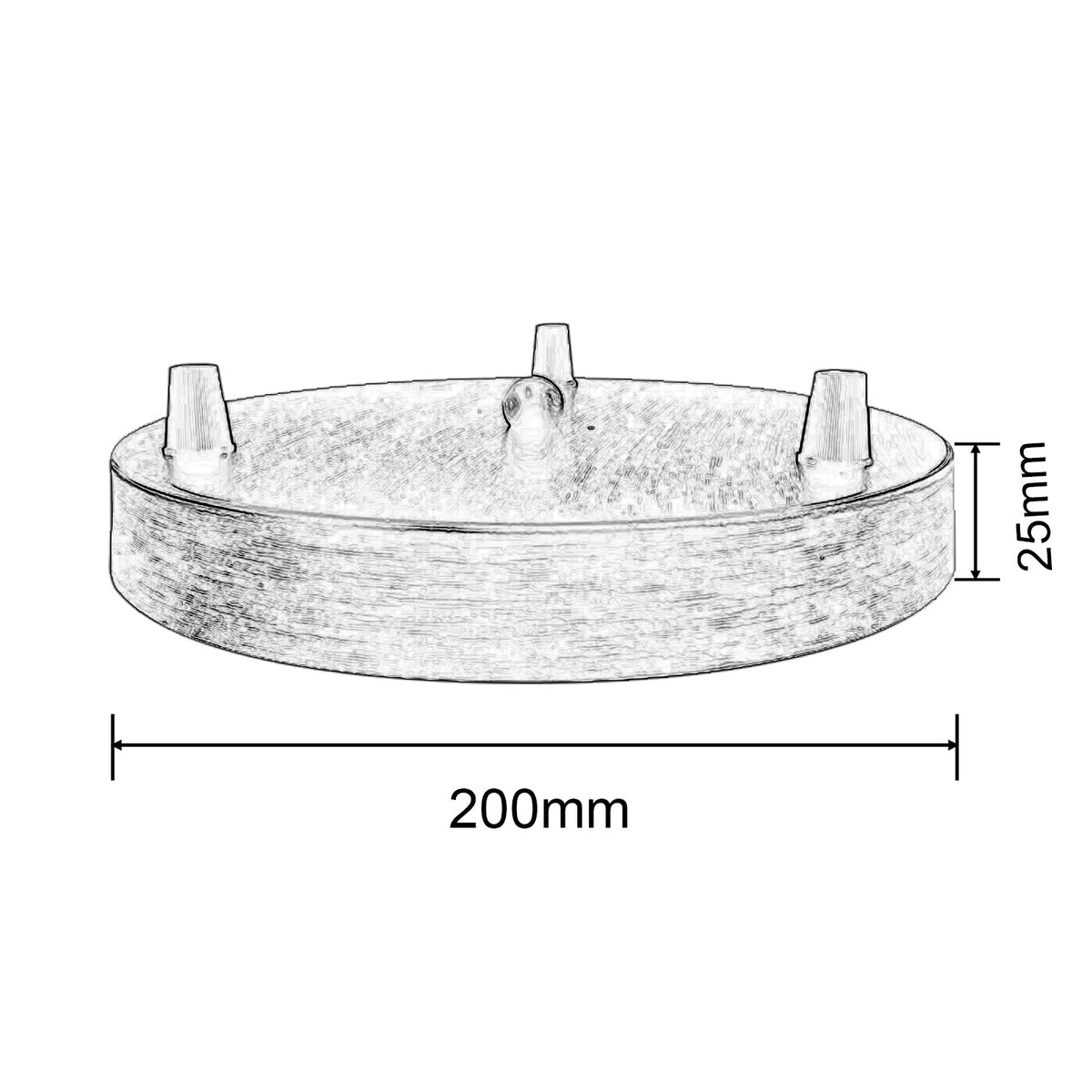 Side Fit Ceiling Roses – 120 to 220 mm, Up to 9 Outlets - photo 3